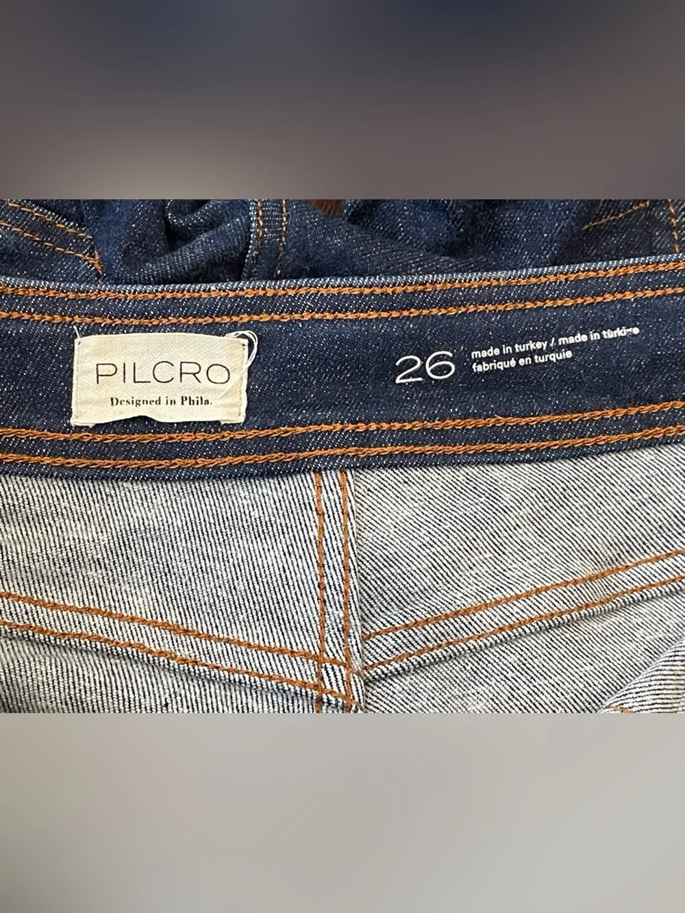 ANTHROPOLOGIE Pilcro Dark Wash Front Seam Flare Jean Women Size 26